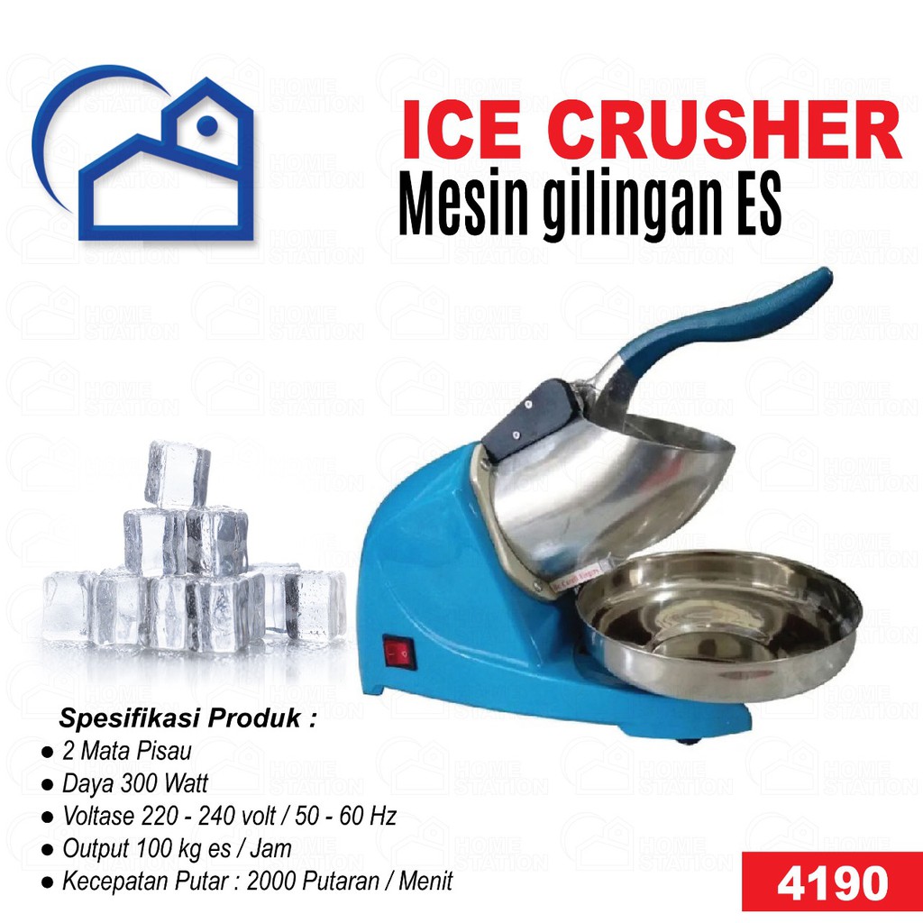 Mesin serut es / alat penghancur es / mesin giling es / Ice Crusher dengan Pisau Ganda 4190