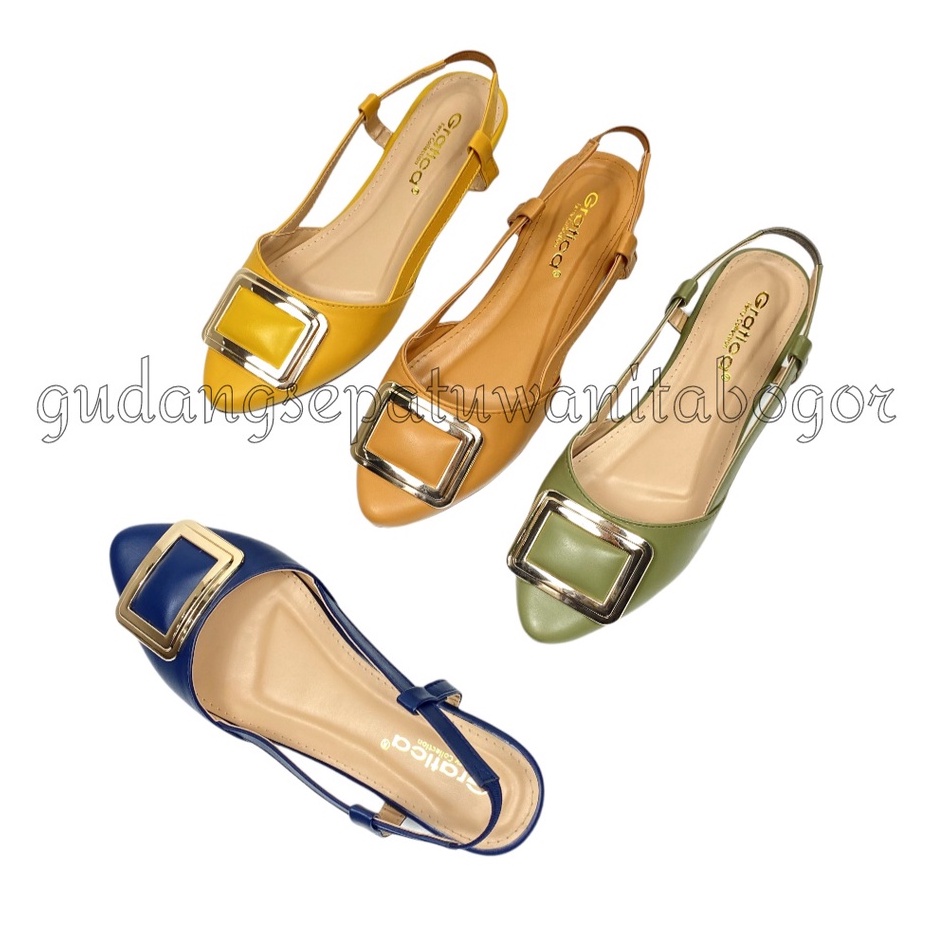 Gratica Sepatu Wanita Sandal Flat Mules Tali Belakang KH 01