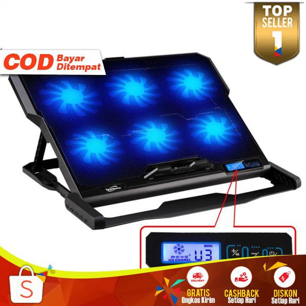 Cooling Pad Laptop 6 Fan VC 05 Alat Pendingin Suhu Leptop Universal Laptop Vacuum Cooler Murah