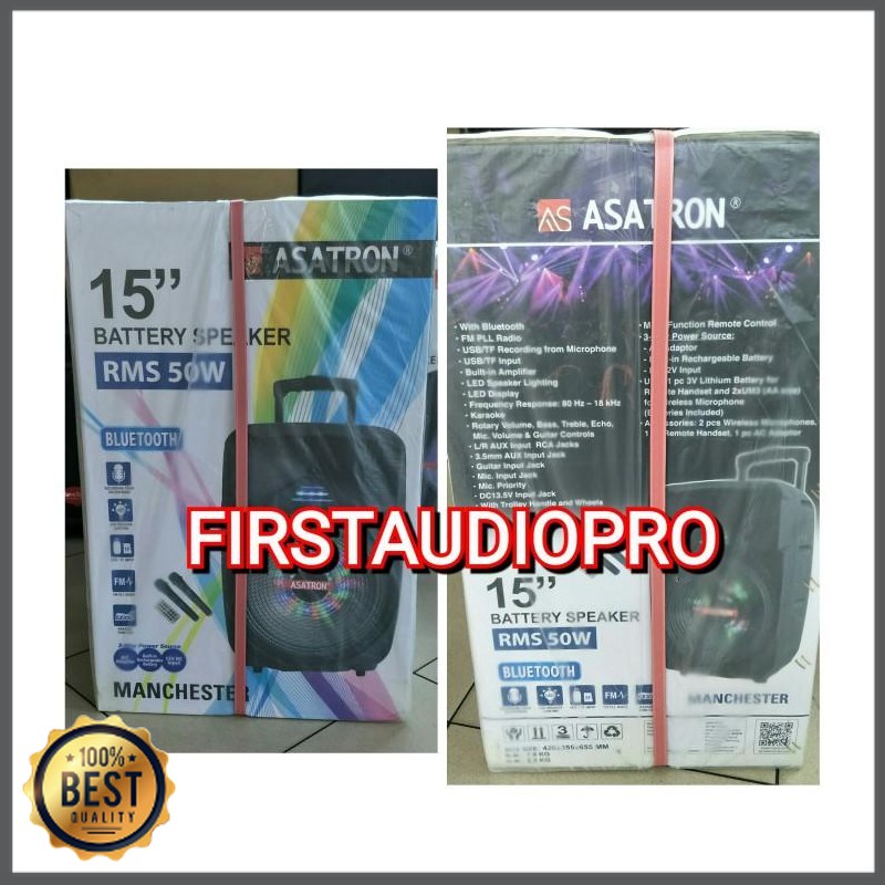 Mishad Shop -  BARU  15INCH Asatron MANCHESTER 2 Mic Wireless GU-5117-2293