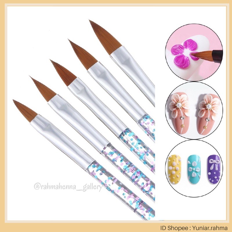 ACRYLIC BRUSH NAIL ART 1pcs, KUAS AKRILIK KUKU NAIL ART