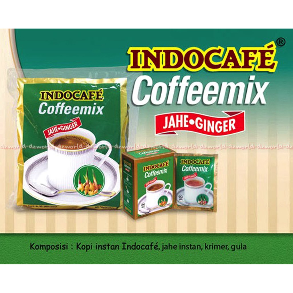 Kopi Indocafe Coffeemix 30sachet Indocafe Jahe Ginger Kopi mix Indocafe Hijau Indo Cafe Jahe Coffee Mix Kopi Jahe Sachet