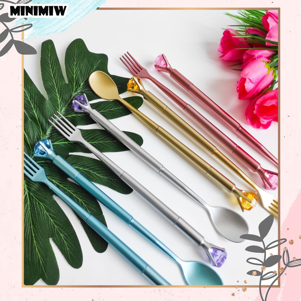 

PULPEN SENDOK GARPU KRISTAL GEL ALAT TULIS BOLPOIN UNIK IMUT MURAH PEN GEL KARAKTER PENA UNIK LUCU MURAH