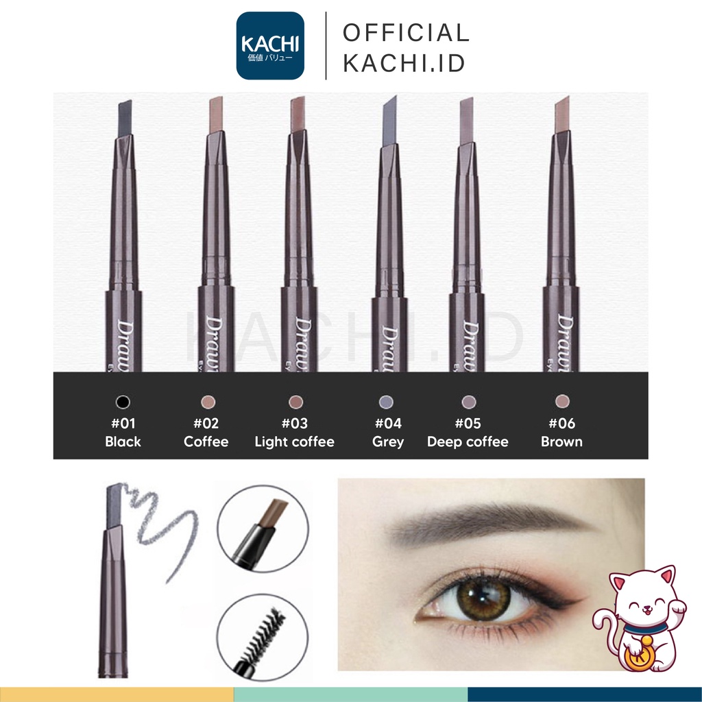 KACHI - LAMEILA Colour Geometry Eyebrow Double Head Pencil Pensil LA004