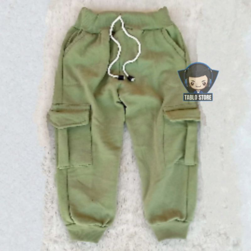 CG Celana Anak CHARGO Panjang 0-5 Tahun  jogger Cargo fleece Unisex