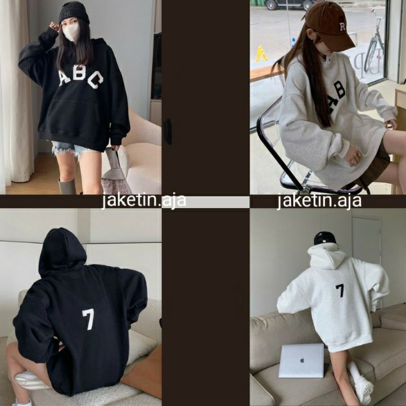 S - XXXXXL(6XL) Hoodie ABC + 7 JaeHyun Beige krem Putih JUMBO BIGSIZE OVERSIZE Jaket Sweatshirts Jae Hyun NCT Suga Korean Style Idol Kpop Fear Of God Cream Khaki mocca