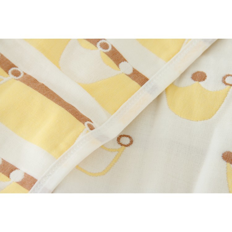 Baby Blanket Selimut Topi 90*90 cm Motif Mahkota Ratu Kuning EMB0704 Ecobaby