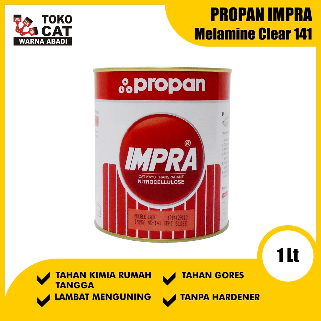 Jual Propan Impra Melamine Clear Nc 141 1 Liter Shopee Indonesia