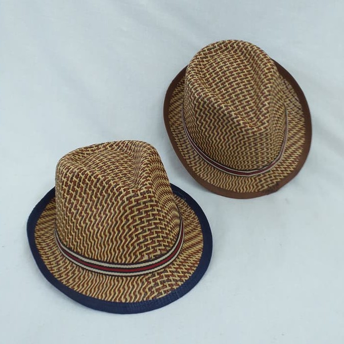 Topi Fedora Panama Anyam/Topi Floppy Pantai Hat Anak/Topi Summer