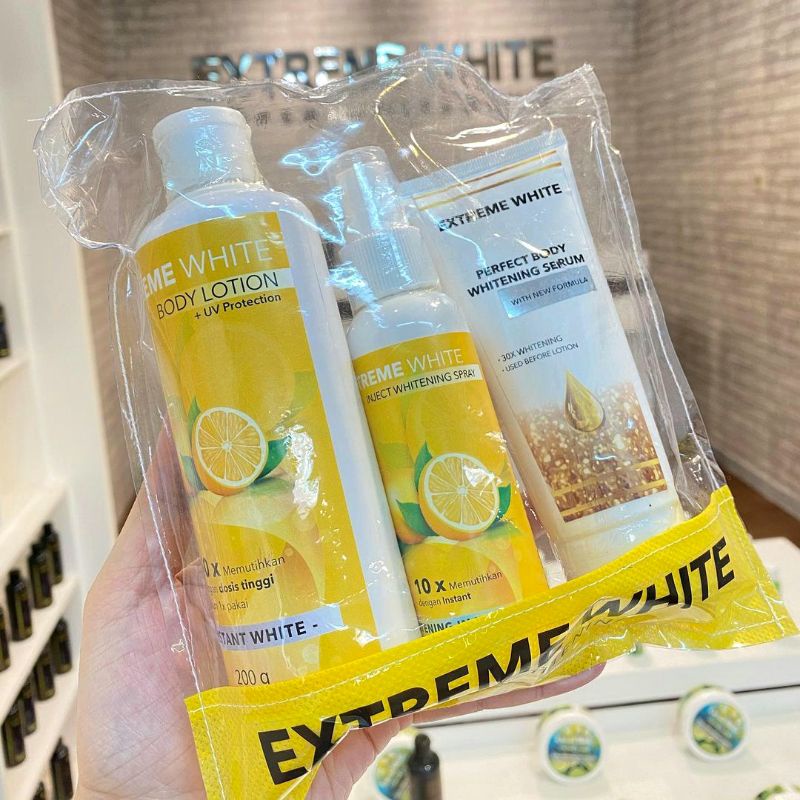 PAKET SUPER PUTIH REAL SIZE | EXTREME WHITE | GLASSKIN | KOREAN WHITE | SUPERBELLA