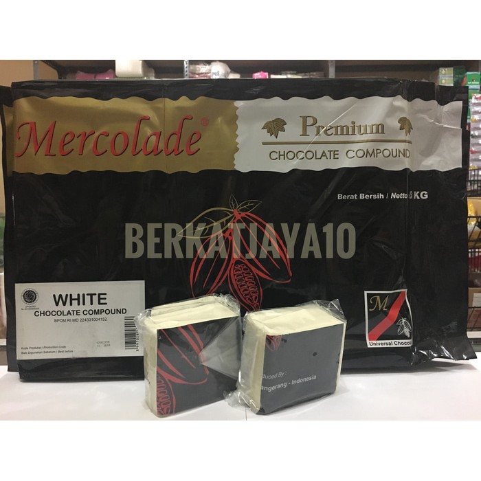 Mercolade WHITE Premium REPACK 250 Gram Coklat Putih Halal