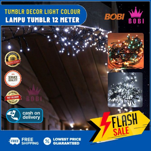 Lampu Tumblr  8m kode 6353-2  - Lampu Natal Twinkle Rainbow Light 8meter 100LED / Rainbow