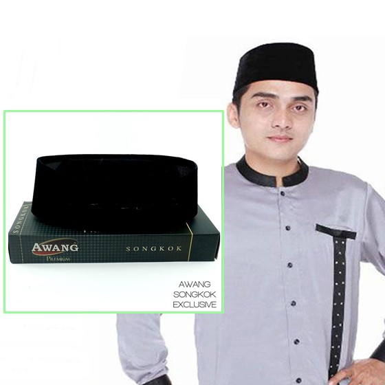 Peci HITAM Nasional merk AWANG RAHMAT Kopiah Exclusive  original PREMIUM Presiden Songkok bahan beludru Original