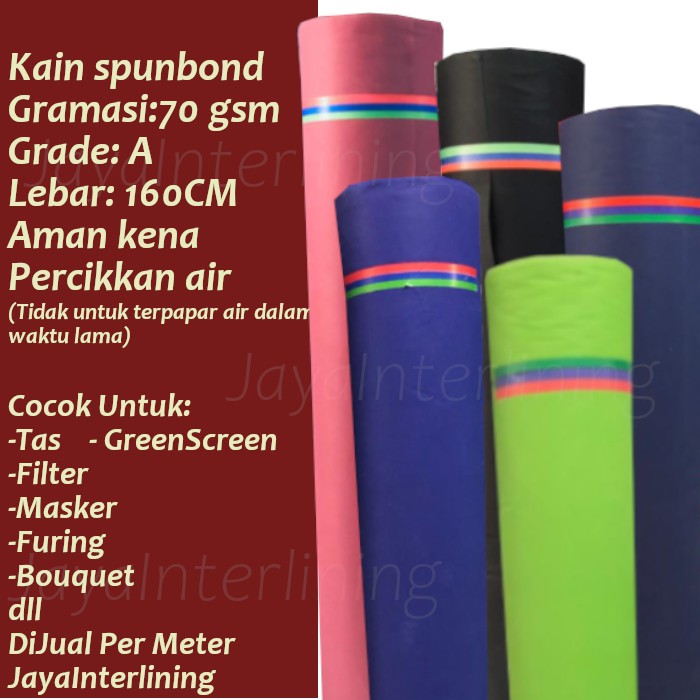 Kain Spunbond Meteran 70 Gsm GreenScreen Filter ToteBag Masker Bouquet