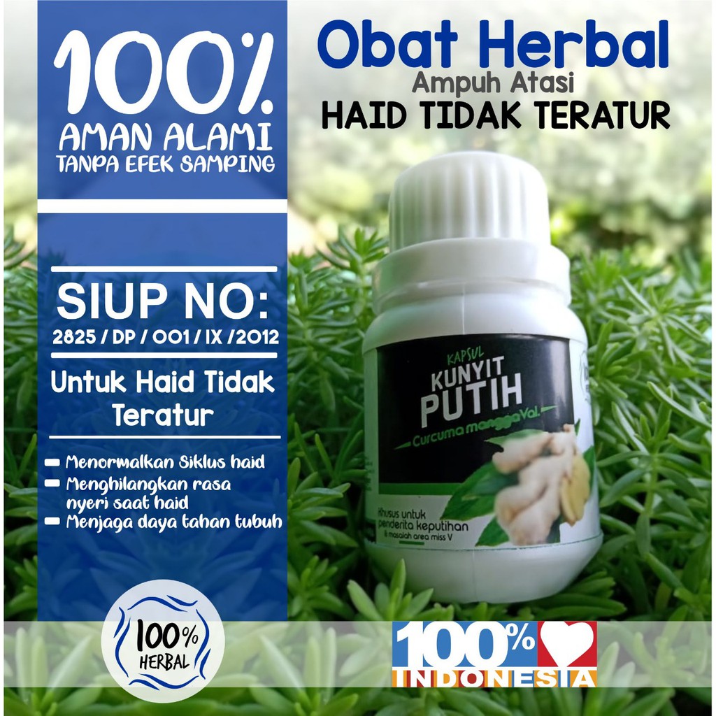 

Obat Pelancar Haid Kunyit Putih 1 Botol isi 60 Kapsul / Obat Pelancar Datang Bulan / Herbal Wanita