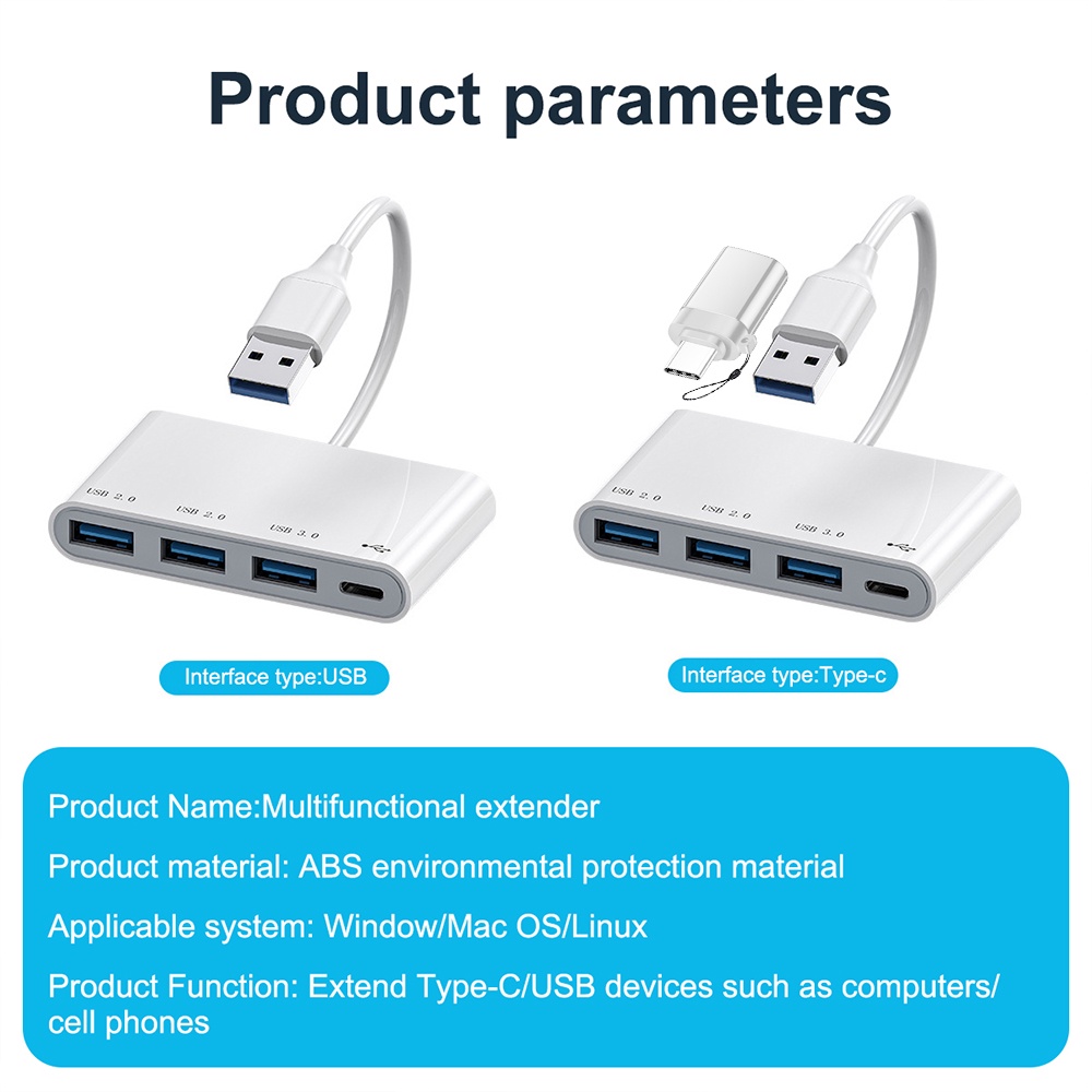 Actual 4in1 HUB Type C Port USB 3.0 High Speed Up to 5Gbps Free send type C OTG Laptop PC/Notebook/Computer