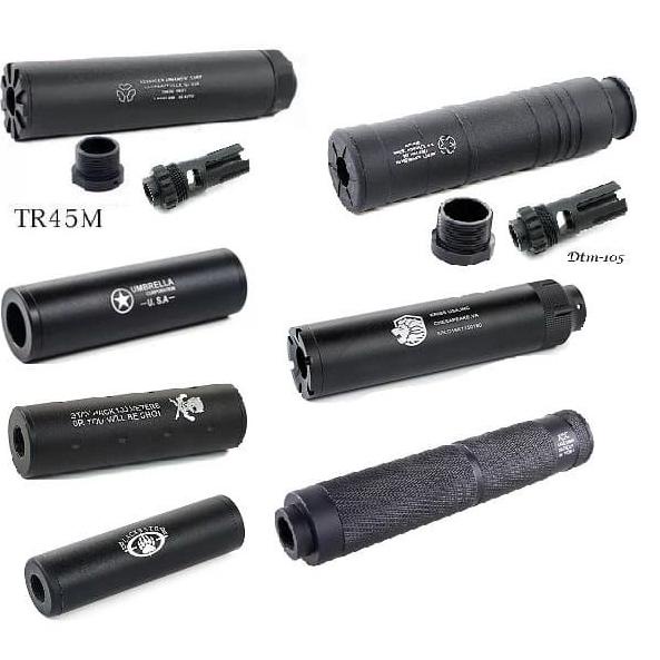 suppressor Silencer Pederam 14mm ccw dan 19mm AEG WGB Wgg Star Seller
