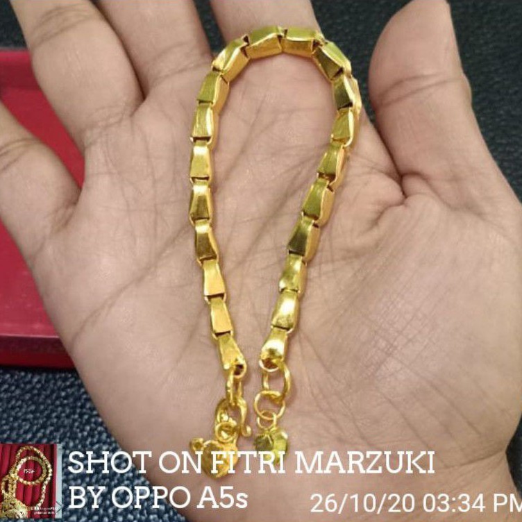 GELANG WANITA LAPIS EMAS 24K 1 SUKU