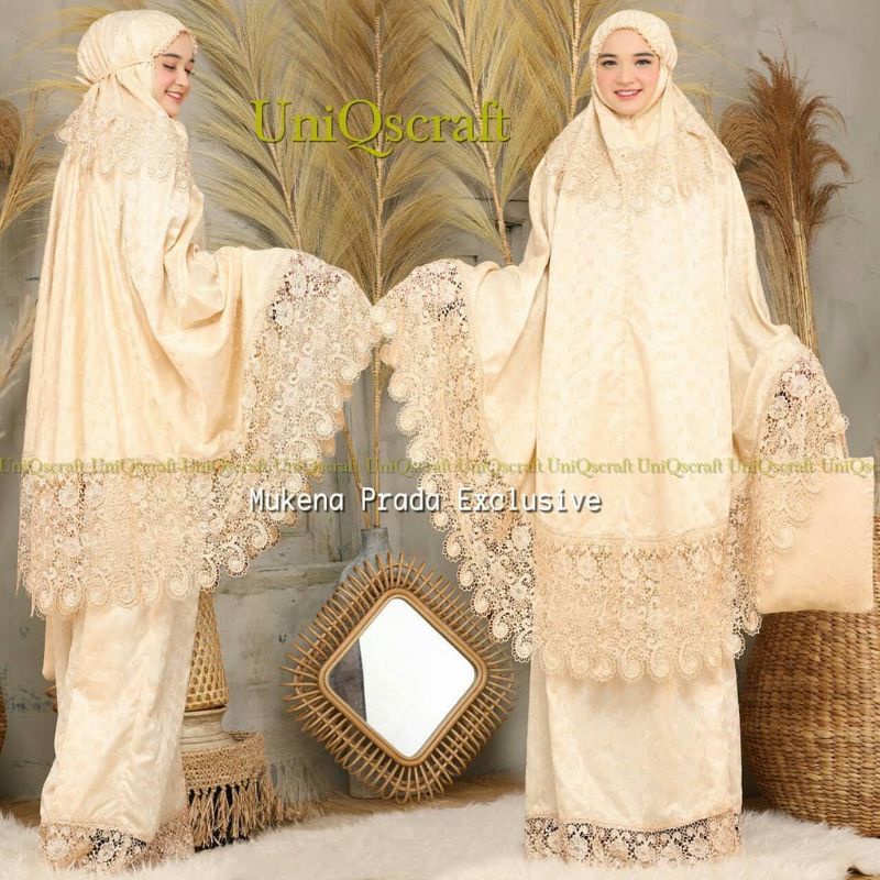 mukena putusan dewasa Prada sutra paris warna