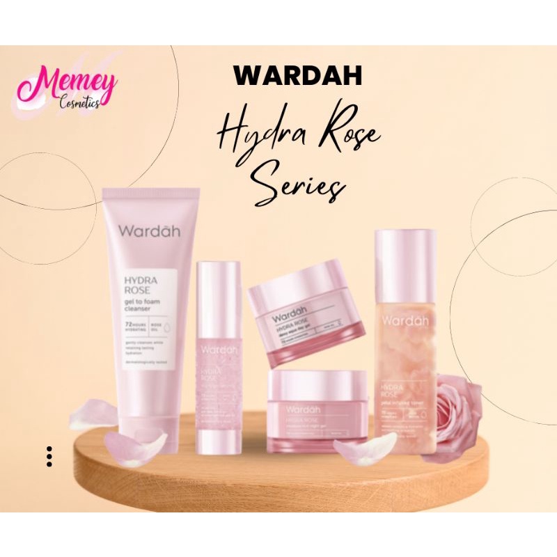 WARDAH Hydra Rose Series [Day Night Serum Toner Foam]