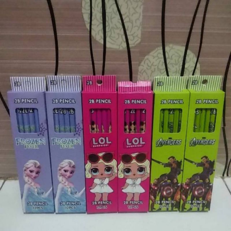 

pensil/pensil 2B karakter LOL/Frozen/Avengers