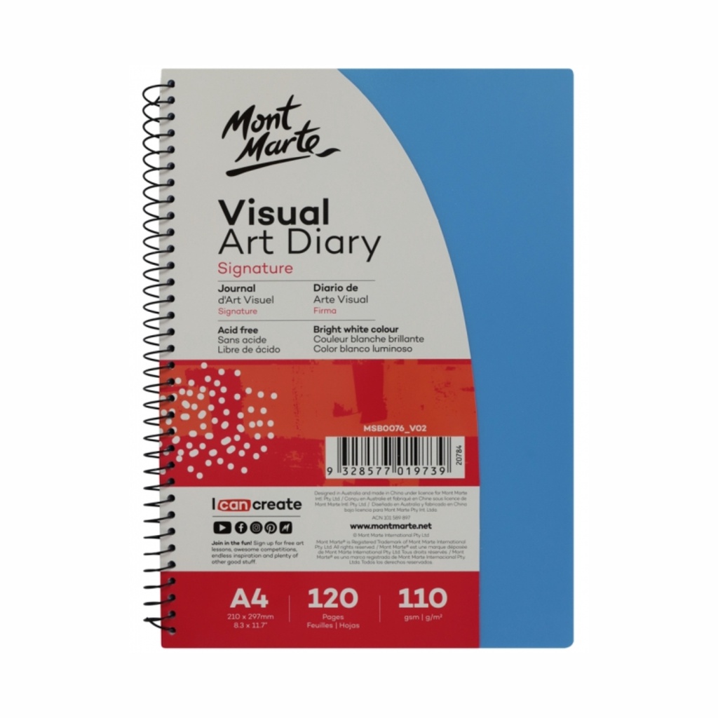 

MM Visual Art Diary PP Coloured Cover A4 TYPE MSB0076