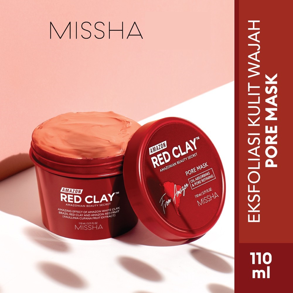 [BPOM] MISSHA Amazon Red Clay Pore Mask 110ml