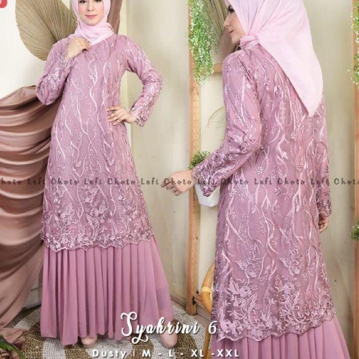 Terlaris.. Gamis modern syahrini  / kebaya modern / gamis pesta / dress tutu / gamis pesta / gamis t