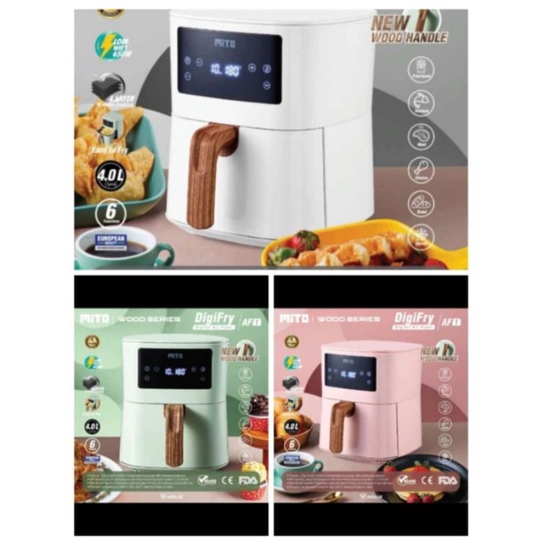 MITO Digital Air Fryer 4 Liter AF 1- Low Watt - GARANSI RESMI- Goreng Tanpa Minyak