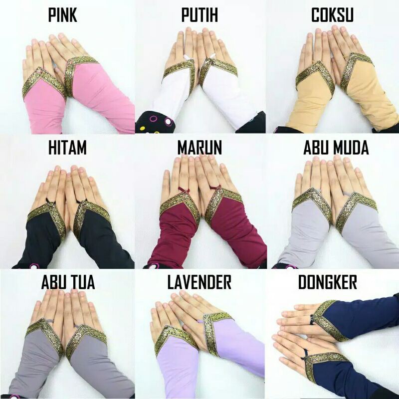 Manset Handsock Cincin Stripe Motif Warna Gold