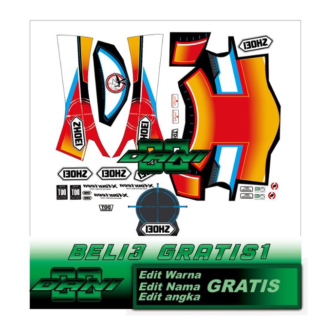 water decal helm motif shoei de angelic(BUKAN STIKER)