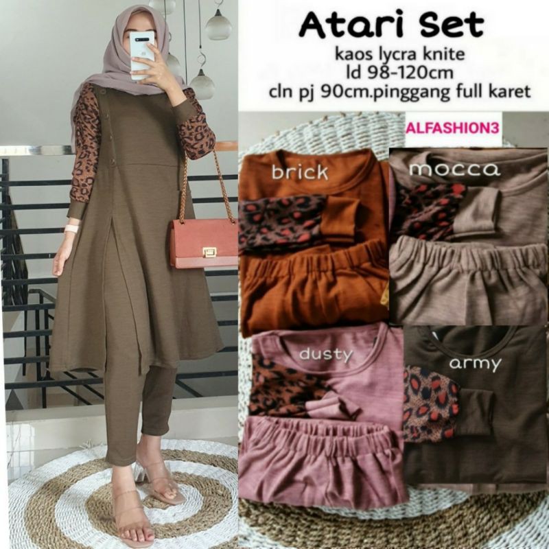 Atari set , By Alfashion, kaos lycra knit , pinggang full karet
