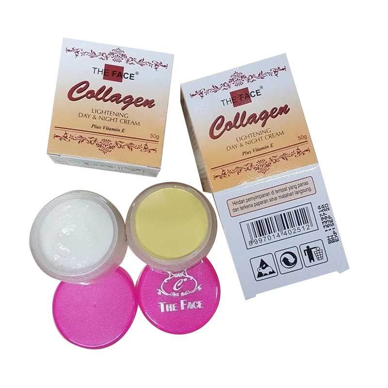 Baru  THE FACE COLLAGEN Cream Collagen Siang Malam 50g Original BPOM