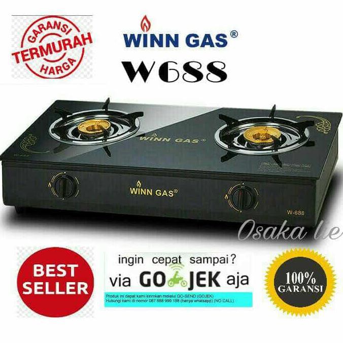 Promo Kompor Gas Kaca Win W688 2Tungku