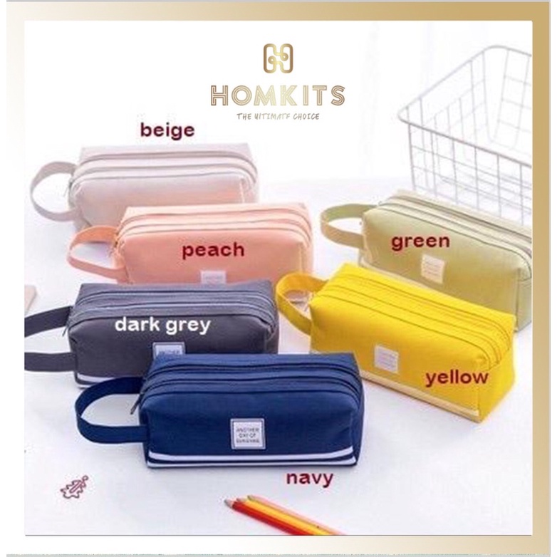 

HKS-H105 Kotak Pensil Dan Stationery Dual Zipper / Dompet Pensil 2 Pouch