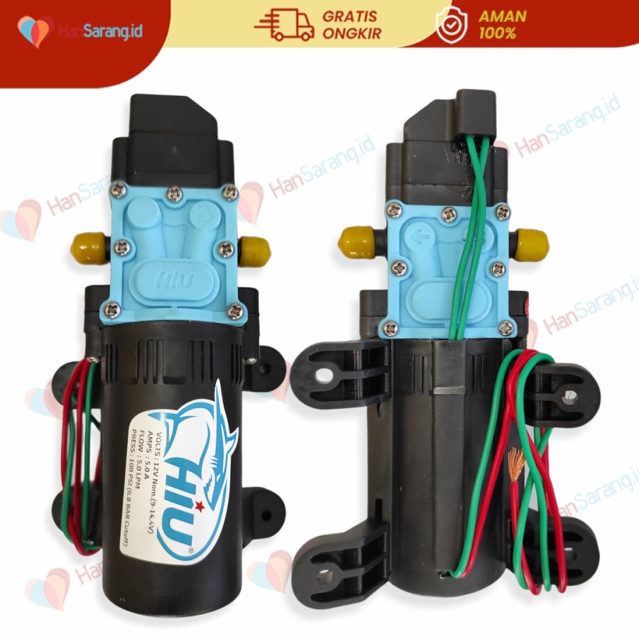 Pompa dinamo air sprayer DC 12volt 100psi HIU Ori SOKET+SOKET