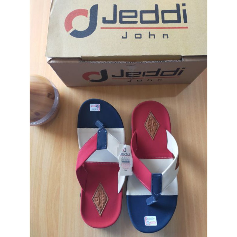 Sandal Jeddi Hawai (Man) Merah - Navy