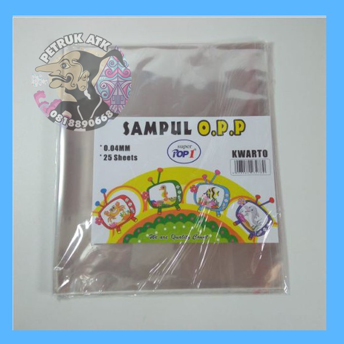 

[PAK] SAMPUL BUKU PLASTIK KWARTO KUARTO + SEAL SEALKING LEM PEREKAT POP1 (25 LEMBAR)*