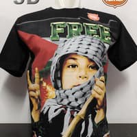 kaos baju distro pria - kaos pejuang free palestine peace - pakaian  pria murah