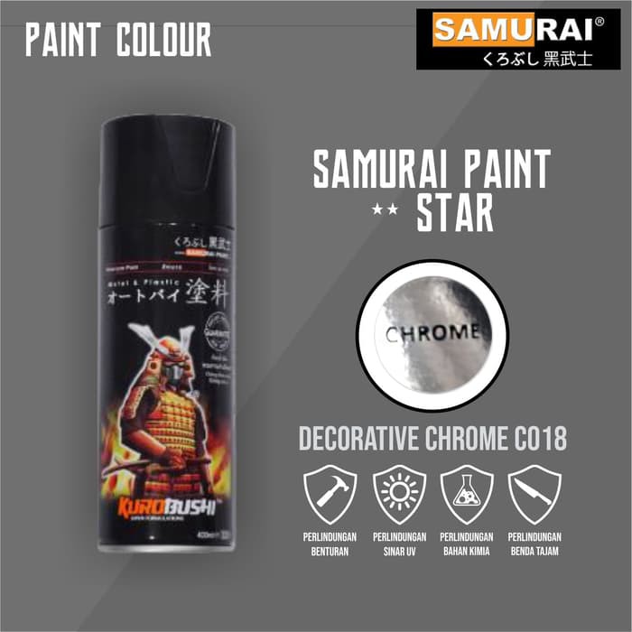 Samurai Paint C018** Decorative Chrome Cat Semprot/Pylox Helm/Motor