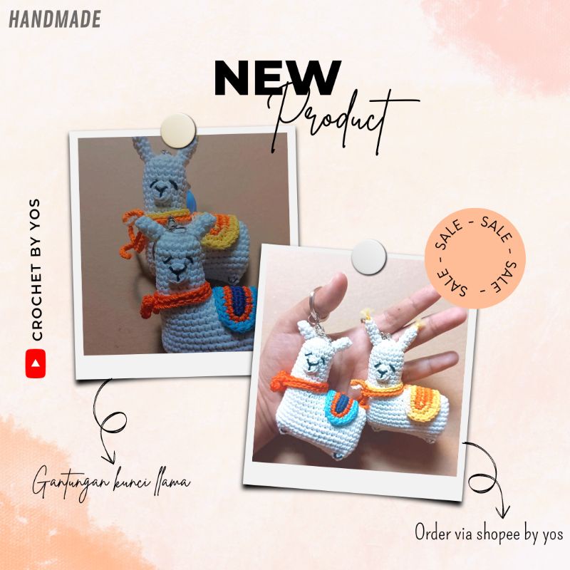 Gantungan kunci | GANCI | Gantungan kunci llama | Gantungan kunci mini | gantungan kunci rajut