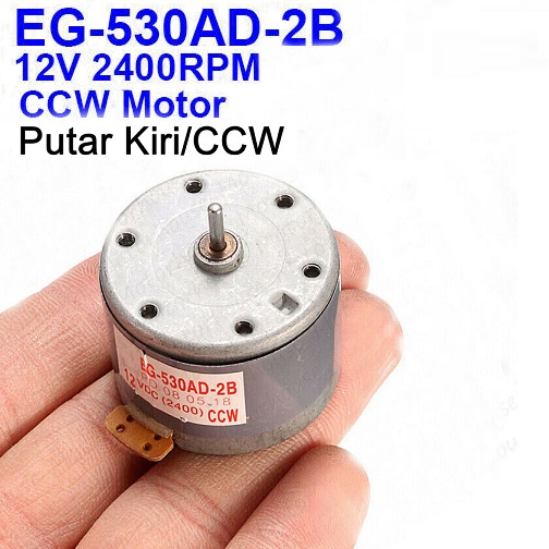 Motor Spindle DC 12V 2400 RPM Tape Konvensional CCW CW 2 Pin Dinamo 12 Volt For Project Elektronika