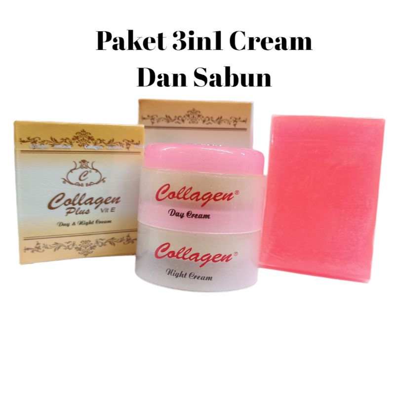 Cream Collagen Paket Murah Paket Cream Collagen 4in1 + serum