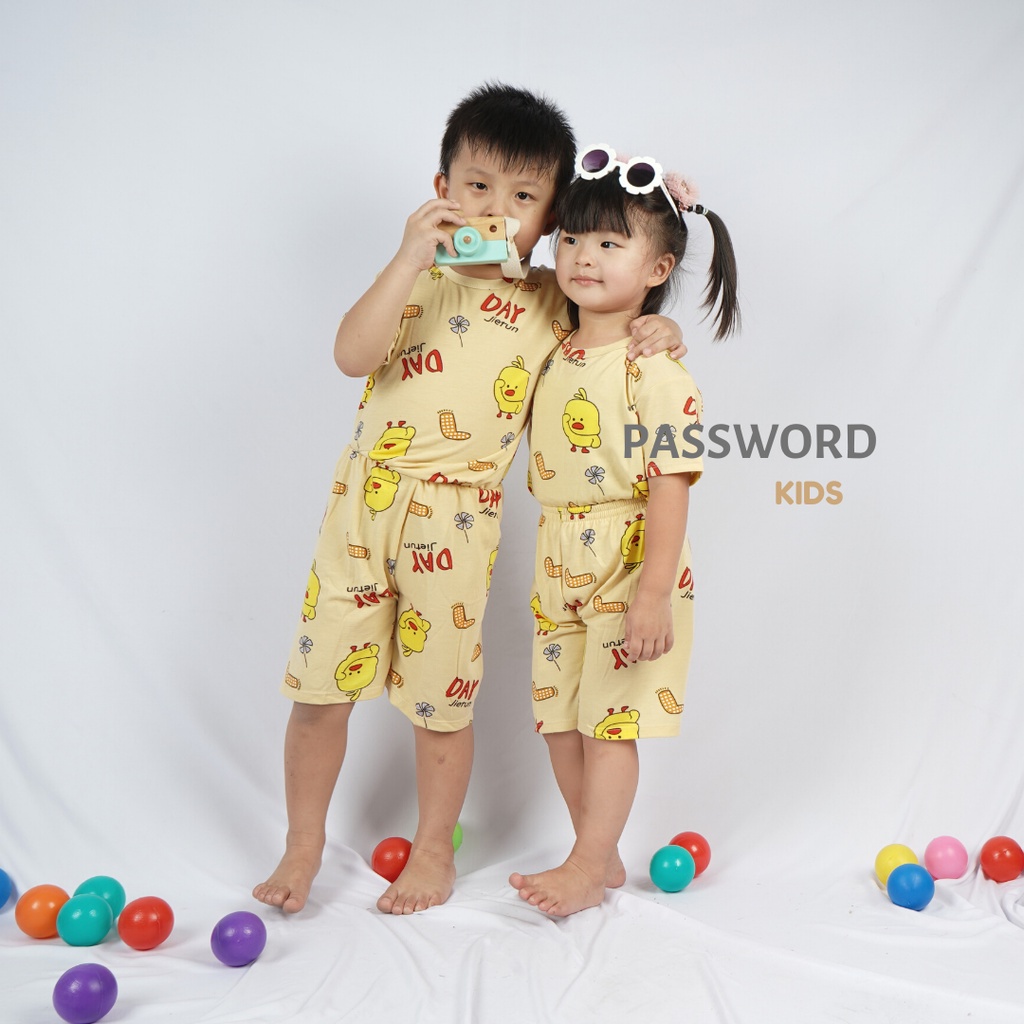 HappyOliver PIYAMA PASSWORD DUCK DAY Setelan piyama 1 - 7 Tahun Baju Anak BerKualitas