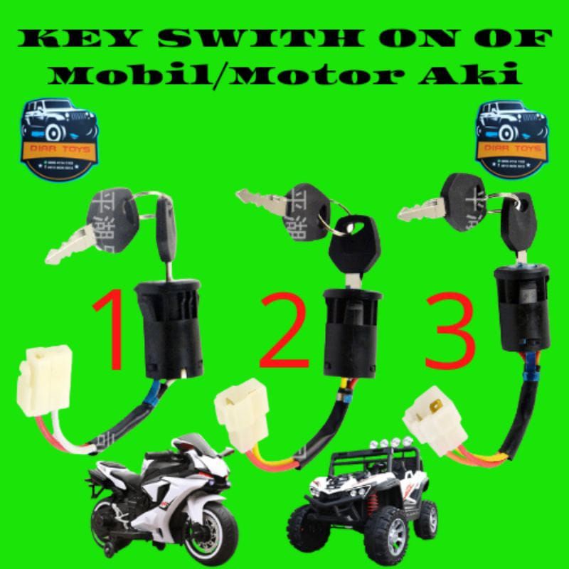 Kunci Kontak On Off Key Switch Mobil/Motor Mainan Aki