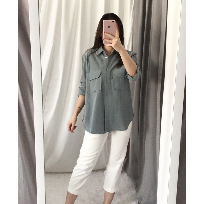 Tq88indonesia Fashion Baju Blouse Wanita Terbaru / Nevese Oversize Shirt CRINCLE / Blus Polos Lengan Panjang / Busana Casual Cewek / Ootd Kekinian / Outfit Kekinian / Ootd