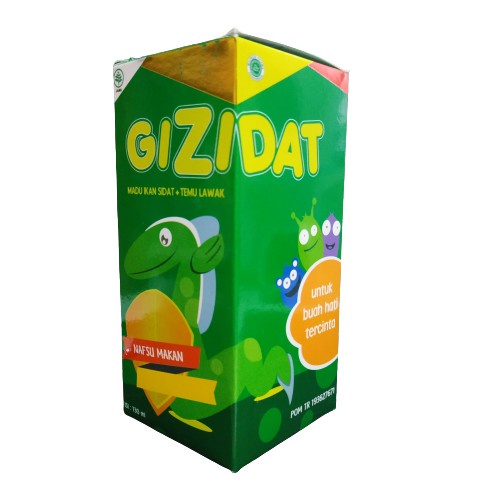 ORIGINAL Gizidat - Madu Penambah Nafsu Makan Anak Ikan Sidat + Probiotik Penambah Nafsu Makan Penambah Berat Badan BB Booster Madu Balita Madu Anak Penambah Nafsu Makan BPOM 130ML