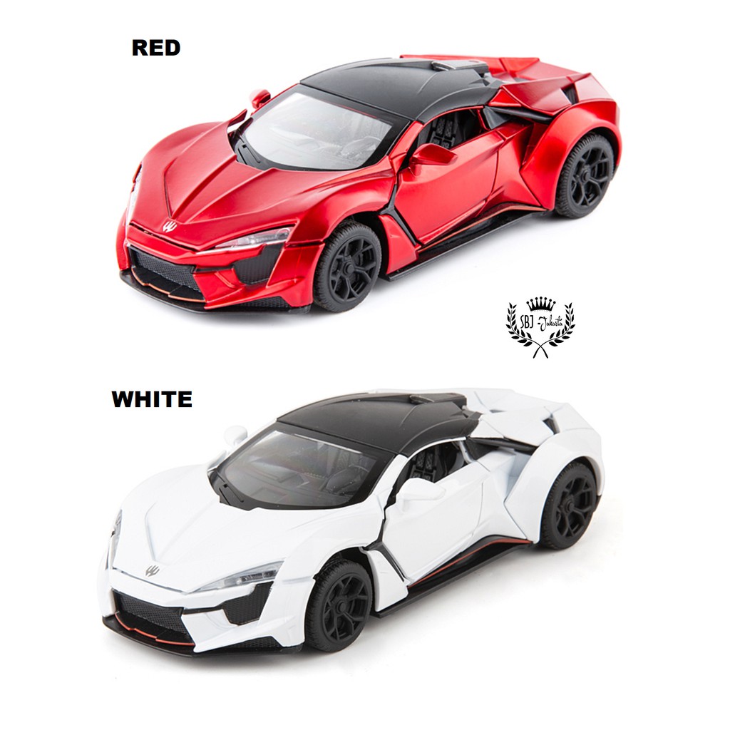 DIECAST MOBIL SUPERCAR LYKAN HYPERSPORT LYKAN FENYR 1:32 METAL SERIES