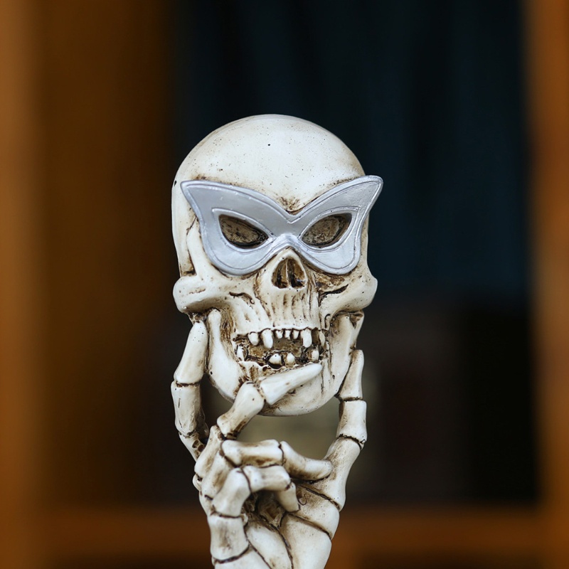 Cermin Kecil Bahan Resin Desain Cakar Hantu Tengkorak Halloween Gaya Retro Untuk Dekorasi Meja Kamar Tidur