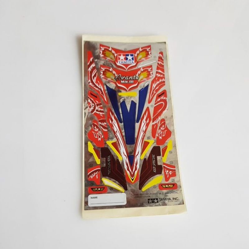 tamiya stiker avante mk 3